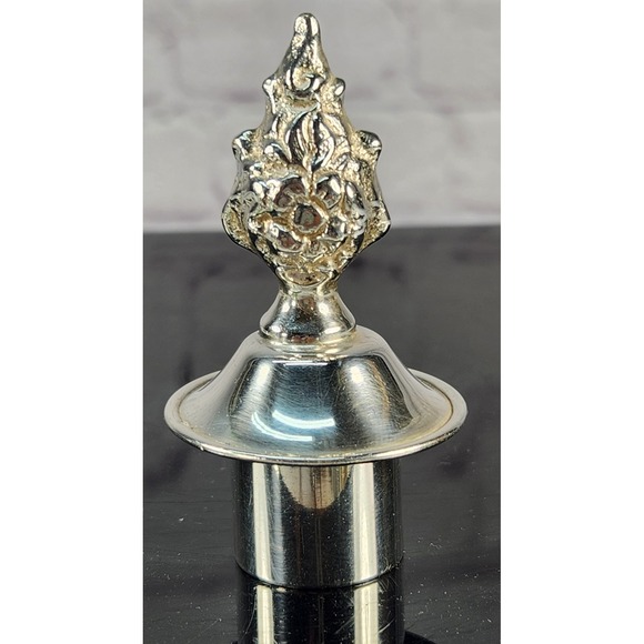 The Unbranded Brand Other - Antique Silverplate Candelabra Flame Finial - Solid (Not Hollow) RARE!